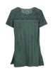 Shirt Kurzarm mit Spitze Dunkelgrün Rückansicht