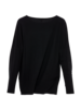 Shirt-Fledermausärmel, schwarz