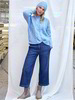 Zopfpullover, sky & Culotte, blau denim
