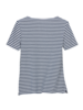 Shirt-Kurzarm-Ringel, ringel weiss/dunkelblau