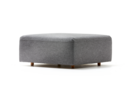 Hocker Sereno, bodennah, Buche, Wollstoff Elverum Mocca