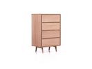 Highboard Tesoro mit 4 Laden B 62 x T 45 x H 99 cm, Buche