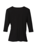 Shirt ¾-Arm Wickeloptik, schwarz