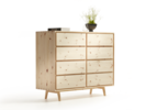 Highboard Tesoro mit 8 Laden, Zirbe