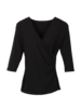 Shirt ¾-Arm Wickeloptik, schwarz