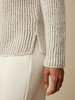 Pullover, strick rippe natur