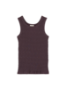 Top aus Bio Baumwolle, ringel aubergine