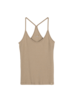 Top aus Bio-Baumwolle und Leinen, light khaki