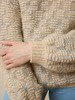 Pullover aus Alpakawolle und Bio-Baumwolle, strick sand/eisblau