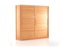 Kleiderschrank Kurido 2-türig, B 243,6x H 230x T 66,3 cm, breite Türen, Holz, Buche