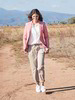 Langarm-Bluse weiss und Blazer leinen rot meliert 