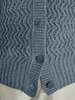 Strickjacke, stahlblau