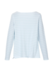 Shirt-Langarm-Ringel, 75 ringel aqua/weiss, Rückansicht