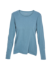 Shirt Langarm, topas blau