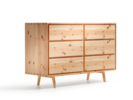 Sideboard Tesoro mit 6 Laden, Zirbe