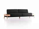 Sofa Alani, B252xT94xH82 cm, Sitzhöhe 44 cm, Buche, mit Bezug Wollstoff Kaland Mocca