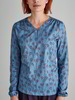 Schlafshirt-Langarm, 91 druck poppy blue