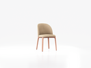 Stuhl Belmont ohne Armlehne 54x60/45x83/48 cm, mit Bezug Wollstoff Stavang Sand/ Buche