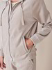 Kapuzenjacke, 100 % Bio Baumwolle, sand