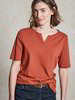 Kurzarm-Shirt, gebranntes rot