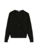 Strickjacke aus Bio-Wolle, schwarz