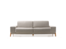 2er-Sofa Alani, Sitzhöhe in cm 44, mit Bezug Wollstoff Tano Natur, Buche