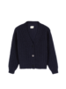 Strickjacke aus Bio-Wolle, dunkelblau