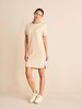 Sweatkleid Kurzarm, vanille