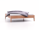 Bett Altro ohne Betthaupt, Fuß-Set vierkant/ konisch, 160 x 200 cm, Buche