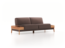 2er-Sofa Alani, B 252 x T94 cm, Sitzhöhe in cm 44, mit Bezug Wollstoff Tano Natur Dunkel (81), Eiche