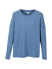 Pullover-Rippe, azurblau