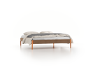 Bett Lorea ohne Betthaupt, 180 x 200 cm, Wollstoff Elverum Haselnuss (74), Buche