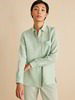 Bluse Langarm, Leinen, mint