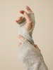 Strickstulpen aus Alpakawolle, grau melange