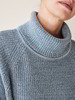 Strickpullover-Rollkragen, topas melange