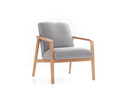 Fauteuil Ketil, Wollstoff Kaland Kiesel (68), Eiche