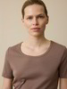 Schlafshirt Kurzarm aus Bio-Baumwolle, 25 mauve