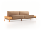 2er-Sofa Alani, B 212 x T 94 cm, Sitzhöhe in cm 44, mit Bezug Wollstoff Elverum Haselnuss (74), Buche