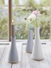 Kerzenständer oder Blumenvase aus Porzellan, grau, H 16 cm