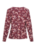Shirt-Wickeloptik, blumendruck klein pflaume