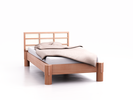 Ryokan Bett mit Betthaupt Höhe 83,4 cm Buche, 90x200x40 cm