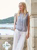 Bluse ohne Arm, 60 ethnischer streifen