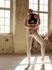 Yoga-Bra-Top, schwarz, Leggings, 97 % Bio Baumwolle, stein melange