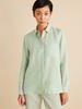 Bluse Langarm, Leinen, mint