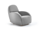 Lounge Chair Sediamo mit Bezug Wollstoff Stavang Kiesel