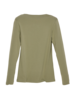 Shirt Langarm Rippe, lindgrün