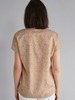 Bluse-Kimono bedruckt, minimal druck ocker-gold