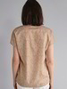 Bluse-Kimono bedruckt, minimal druck ocker-gold