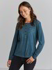 Shirt-Langarm-Cold Dyed, blauquarz