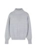 Pullover aus Bio-Baumwolle und Wolle, eisblau mouline